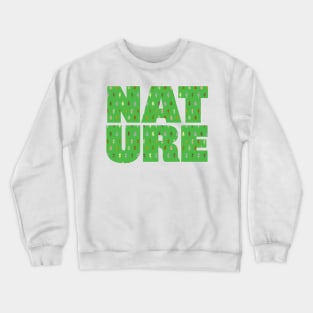 Nature Typography with Mini Trees Crewneck Sweatshirt